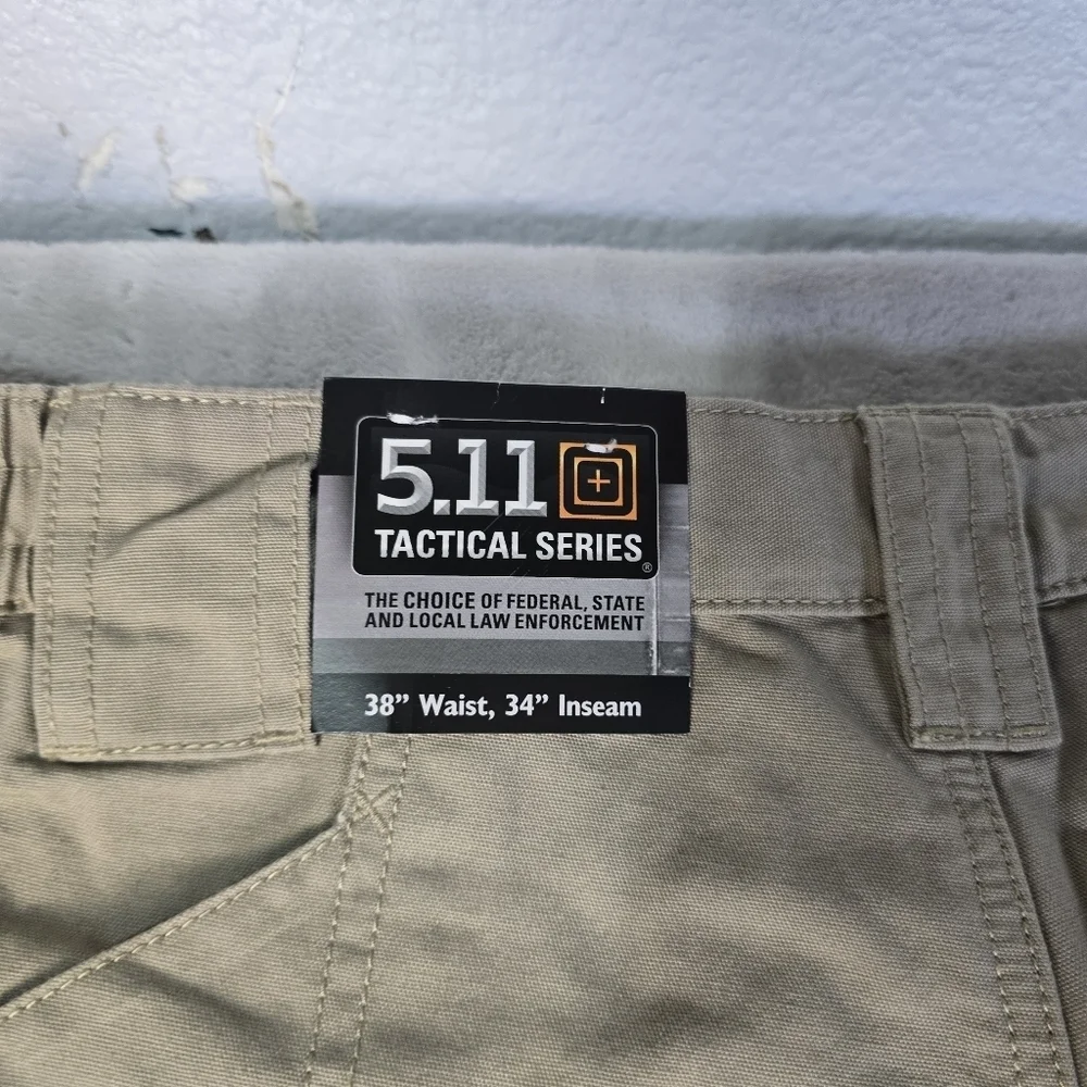 5.11 Tactical Series Cotton Canvas Mens  Cargo Pants 38x34 36x34 Biege Tan